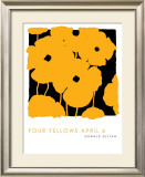 Four Yellows, April 6 2005 Poster por Donald Sultan Four Yellows, April 6 2005 Poster por Donald Sultan