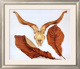 Ram's Skull with Brown Leaves Art by Georgia O'Keeffe