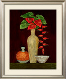 Red Anthuriums Print by Misa Eva