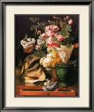 Roses et Autres Fleurs, Coquillages, Tete de Requin et Petrifications, c.1819 Posters by Antoine Berjon