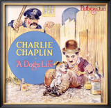 Charlie Chaplin, Dog's Life Framed Giclee Print
