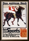 Golden Book of Sports, Horse Polo Framed Giclee Print by Ludwig Hohlwein
