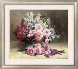 Lilac and Peonies with Irises Prints by Pauline Caspers