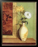 Zinnias Prints by Ethelyn Stewart