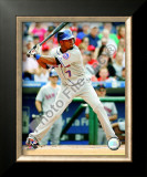 Jose Reyes 2008 Batting Action Framed Photographic Print