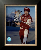 Bill Elliott Portrait With Homestead Trophy Framed Photographic Print