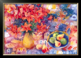 Fruit with Tiger Lilies Posters by Mae Book