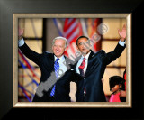 Democratic Presidential candidate Barack Obama & Vice Presidential candidate Joe Biden, Democratic Framed Photographic Print