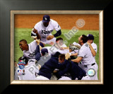 B.J. Upton Game 7 of the 2008 ALCS Celebration Framed Photographic Print