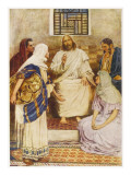 Jesus with the Sisters Mary and Martha at Bethany Giclee Print