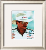 Dale Earnhardt Portrait With Straw Hat Framed Photographic Print
