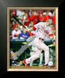 Chase Utley 2008 NLCS Game 1 Home Run Framed Photographic Print