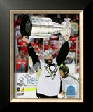 Bill Guerin Game 7 - 2008-09 NHL Stanley Cup Finals With Trophy Framed Photographic Print