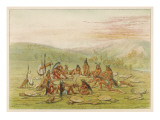 Group of Mandan Men with their Weapons Giclee Print
