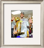 Lamar Odom Game Five of the 2009 NBA Finals With Championship Trophy Framed Photographic Print