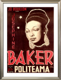 Josephine Baker Framed Giclee Print by Soler 