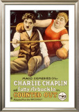 Chaplin Arbuckle Counted Out Framed Giclee Print