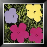 Flowers, c.1970 (1 Purple, c.1 Yellow, 2 Pink) Poster by Andy Warhol