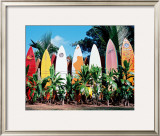 Old Surfboards Never Die Framed Giclee Print by Bernard Fickert