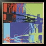Brooklyn Bridge, c.1983 (Orange, Blue, Lime) Prints by Andy Warhol