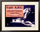 Cafe ABG Framed Giclee Print by Fries 