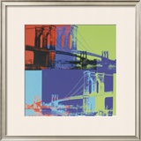 Brooklyn Bridge, c.1983 (Orange, Blue, Lime) Art by Andy Warhol