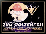 Weinhaus Zum Stolzenfels Restaurant Framed Giclee Print by Reinhard Hoffmuller