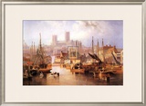 The Brayford Pool and Lincoln Cathedral Art by John Wilson Carmichael