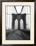 New York, Brooklyn Bridge Cable Framed Giclee Print