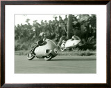 Guzzi GP Motorcycle Framed Giclee Print by Giovanni Perrone