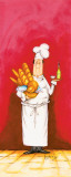 Chef with Bread and Oil Prints by Tracy Flickinger