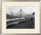 Golden Gate Bridge under Construction, From Baker Beach, c.1936 Framed Giclee Print