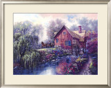 Willow Creek Mill Print by Carl Valente
