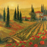 Poppies of Toscano I Posters por Art Fronckowiak Poppies of Toscano I Posters por Art Fronckowiak