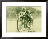 Italian 13 Moto Guzzi Motorcycle Framed Giclee Print
