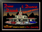 Stans Night Diner Framed Giclee Print