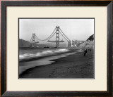 Golden Gate Bridge under Construction, From Baker Beach, c.1936 Framed Giclee Print