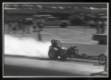 NHRA Top Fuel Rail Dragster Framed Giclee Print by David Perry