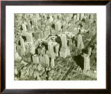New York City, Skyline and Biplanes Framed Giclee Print