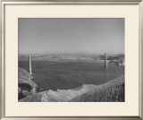 1935 Golden Gate Bridge Towers 1 and 2 Poster Framed Giclee Print by Photo Archive Underwood