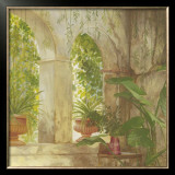 Arched Veranda Print by Miguel Valle