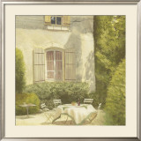 Patio with Table Prints by Miguel Valle