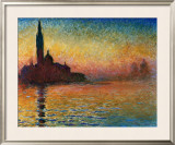 Sunset In Venice Posters by Claude Monet