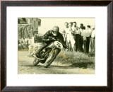 Italian 74 Moto Guzzi Motorcycle Framed Giclee Print