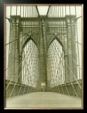 New York, Brooklyn Bridge Tower Framed Giclee Print