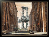 View to the Manhattan Bridge, New York City Prints by Matthew Daniels
