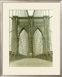 New York, Brooklyn Bridge Tower Framed Giclee Print