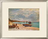 Beach at Sainte-Adresse Posters by Claude Monet