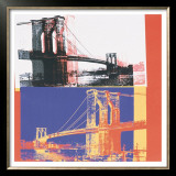 Brooklyn Bridge, c.1983 (black bridge/white background) Prints by Andy Warhol