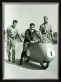 Guzzi GP Dustbin Motorcycle Framed Giclee Print by Giovanni Perrone